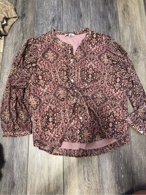 Madewell Printed Button-Front Blouse